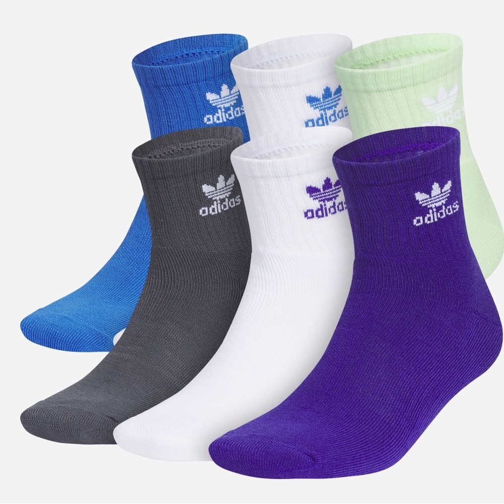 adidas Originals Trefoil 6-Pack Quarter Socks - Picture 10 of 10